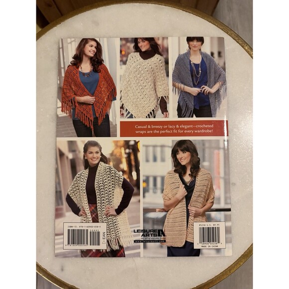 Leisure Arts 5258 Wonderful Wearable Wraps Crochet Pattern Booklet LaRoche - Picture 2 of 10